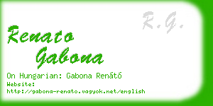 renato gabona business card